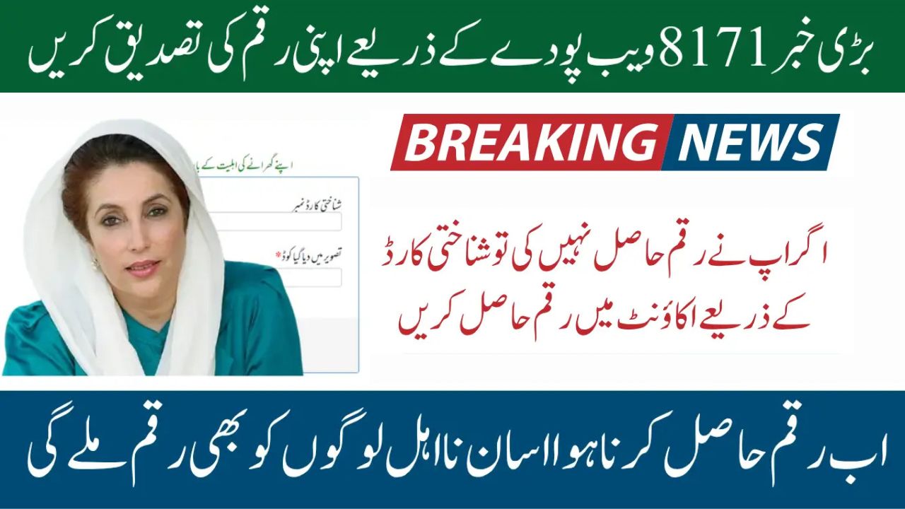 8171 Web Portal CNIC Confirmation and Payment Verification