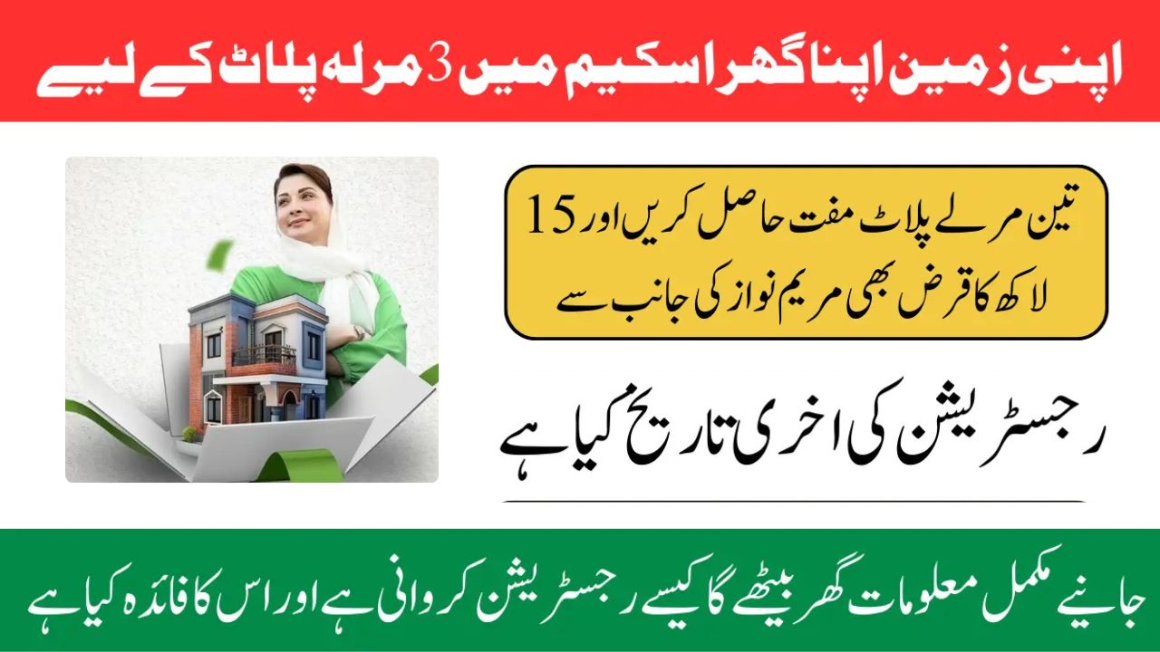 Apply Now for 3 Marla Plot in Apni Zameen Apna Ghar Scheme Worth 18–25 Lakh Before Deadline
