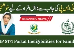 BISP 8171 Portal Ineligibilities for Families