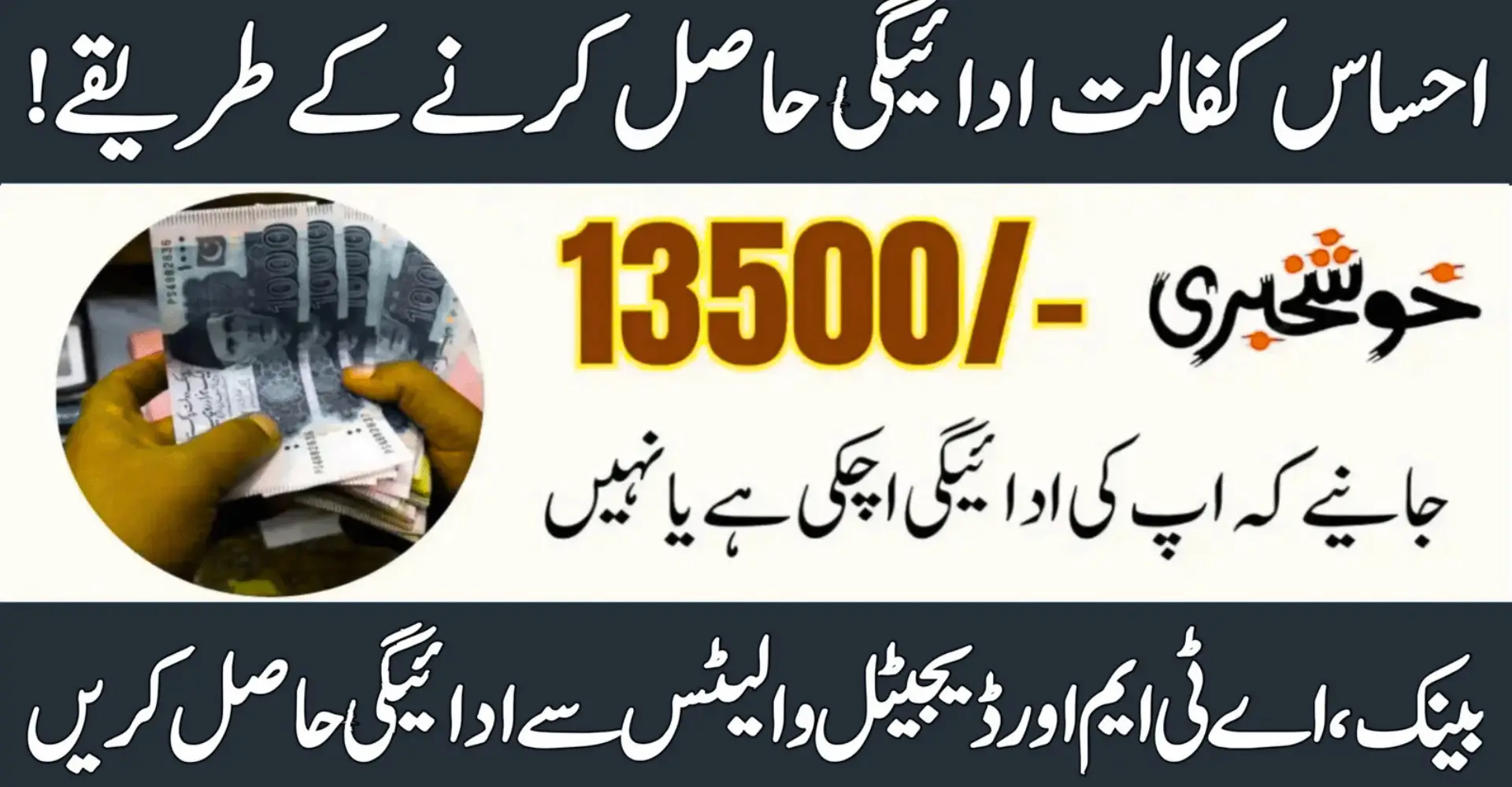 Ehsaas Kafalat Payment Collection Channels