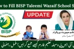 Fill BISP Taleemi Wazaif School Slip